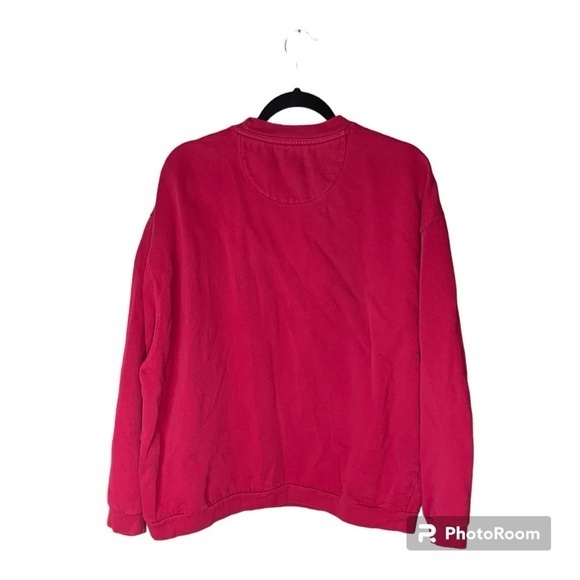 Chaps Ralph Lauren Vintage 90s Embroidered Flag USA Red Crewneck Sweatshirt‎ XL - Picture 2 of 5